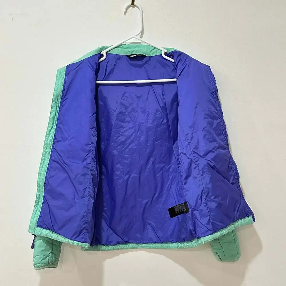 The North Face Women's C463 Bombay Mint Green Light Puffer Full Zip Jacket Small - Picture 3 of 13